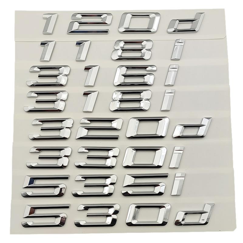 Htyng6 3D ABS Logo 320d 118i 118d 120d 130i 316i 318i 320i 520i 530i 530d Emblem Letters Sticker Car Trunk Badge For Accessories