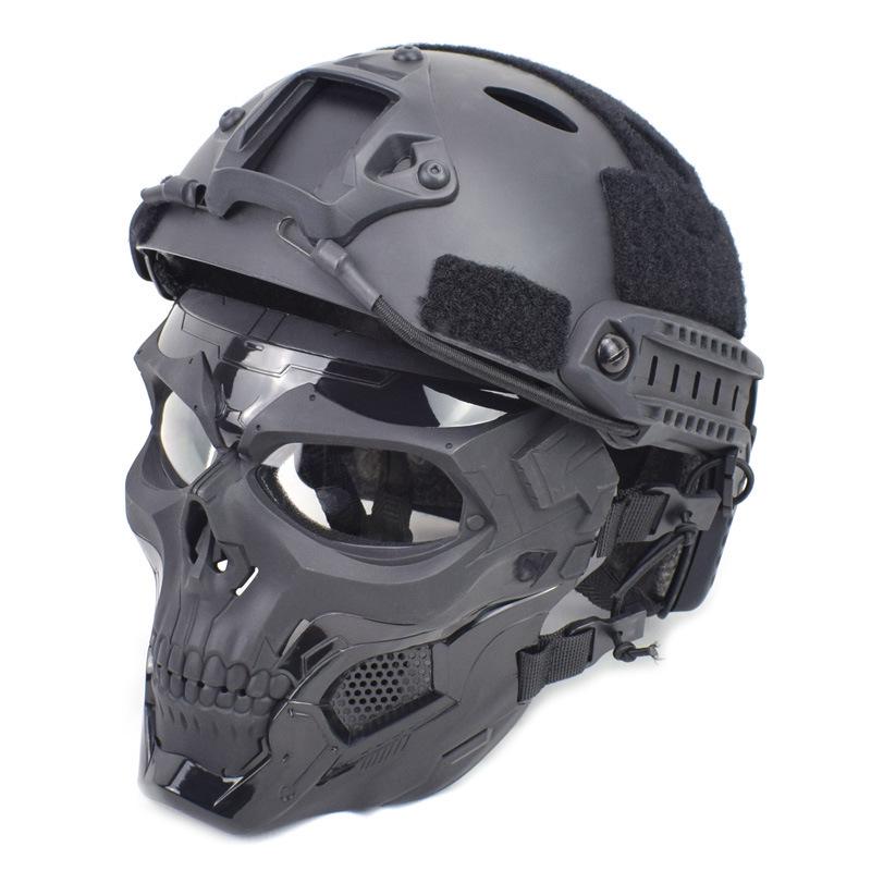 Halloween Skull Cosplay Tactical Mask - Nylon Protective Horror Facegear