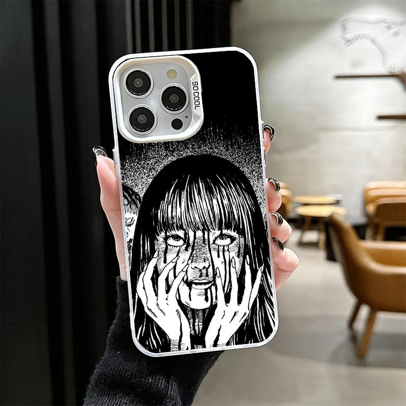 Japanese Horror Anime Soft Phone Case for iPhone 15 16 17 Pro Max 17Air 16E 14 Plus 13 12 Mini Shockproof Cover Back Shell