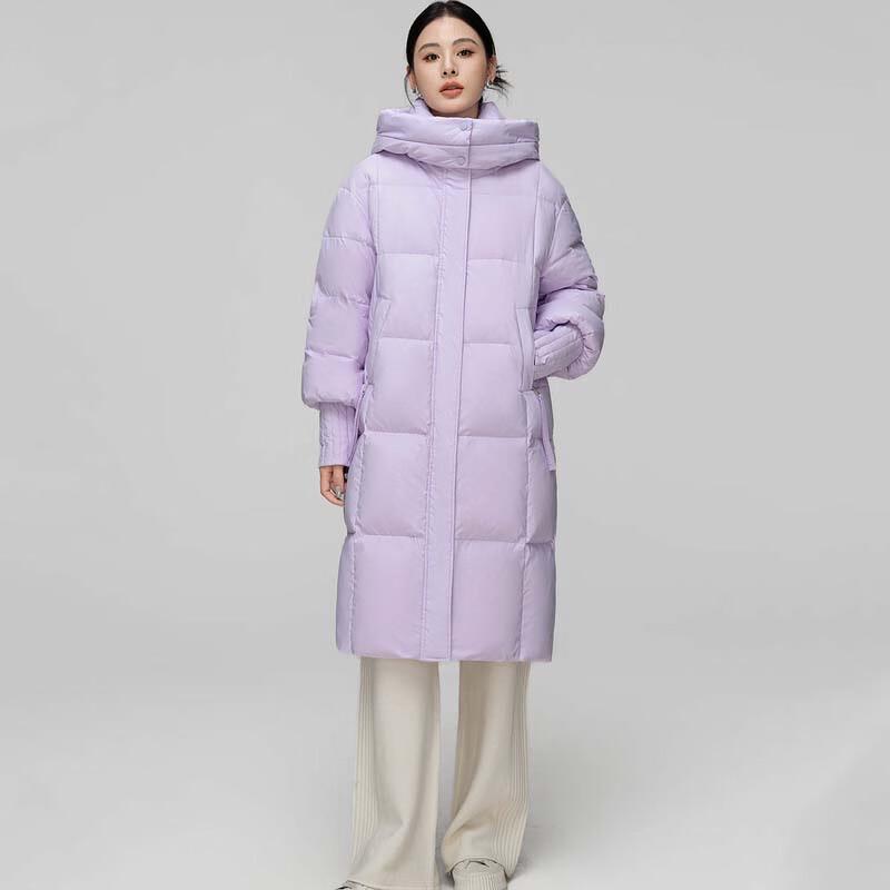 XueZhongFei Damen Mittellange Daunenjacke