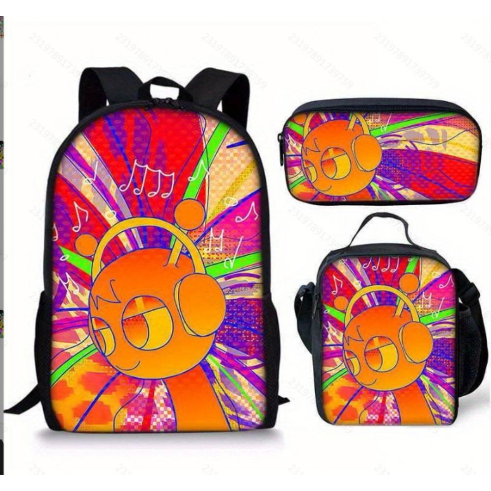 Rhythm Box Peripheral Elementary School Bag Large Capacity Starry Sky Backpack Three-piece Set