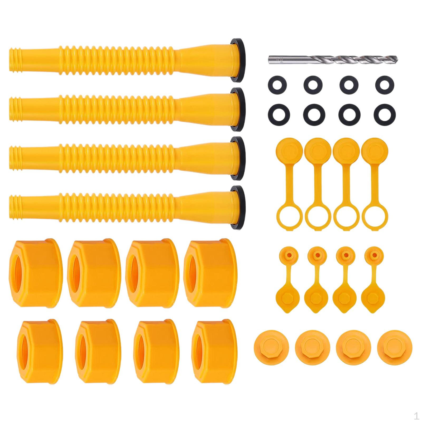 

33 Pieces Old Style Gas Can Spout Set Spouts Bendable Tubes Cap with Flexible Nozzles