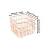Iron Storage Basket Cosmetic Organizer Square Sturdy Snack Bin Wire for Bedroom Kitchen