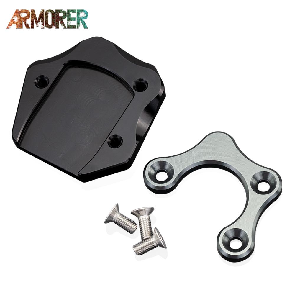 Motorcycle Accessories For SUZUKI GSR 750 GSR750 Kickstand Foot Side Stand Extension Pad Support Plate 2011 2012 2013 2014