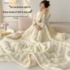 Thick Class A Rabbit Velvet Blanket – Multifunctional Solid Color Sofa Throw & Office Nap Blanket Gift