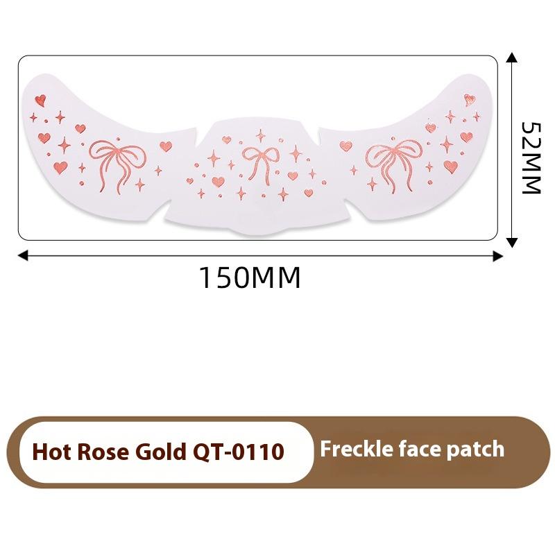 Heißes Roségold Sommersprossen Temporäre Tattoo Aufkleber Heißprägung Sommersprossen Make-up Patches Gesichts-Make-up