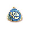 2 PCs 304 Stainless Steel Religious Charms 18K Gold Plated Enamel Evil Eye Pendants For DIY Necklace Jewelry Making Findings