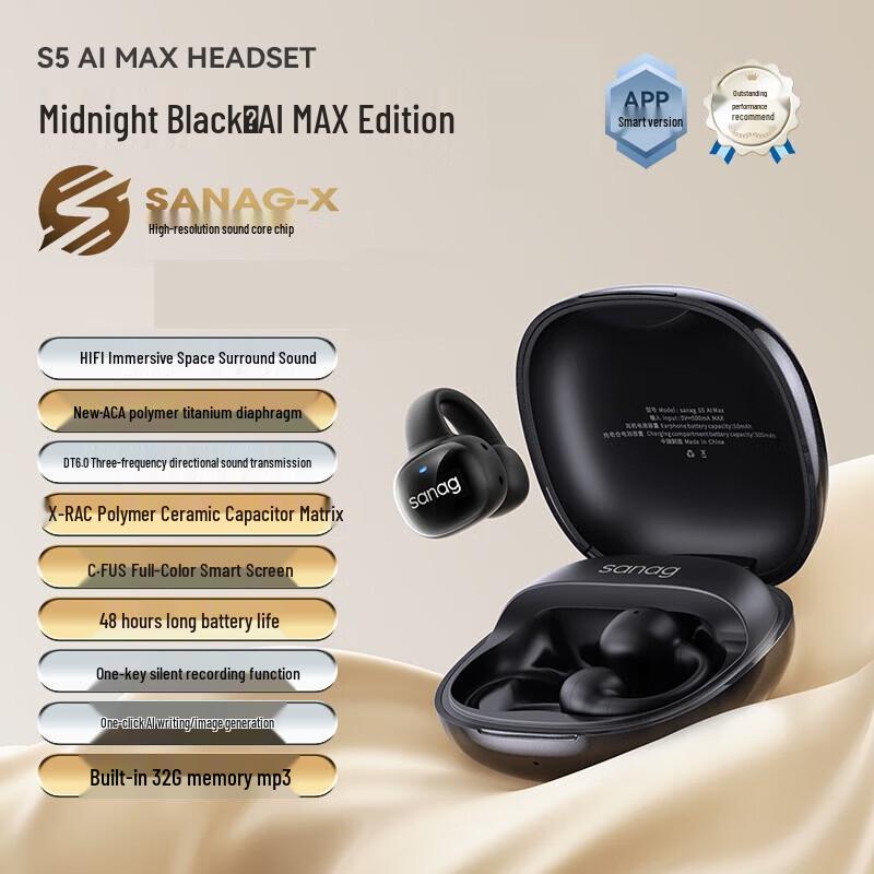 

SANAG S5 AIMax Wireless Clip-Ear Sports Headset