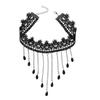 Jewelry Steampunk Style Victorian Women Chokers Black Lace Necklace Gothic Collar Beads Pendant