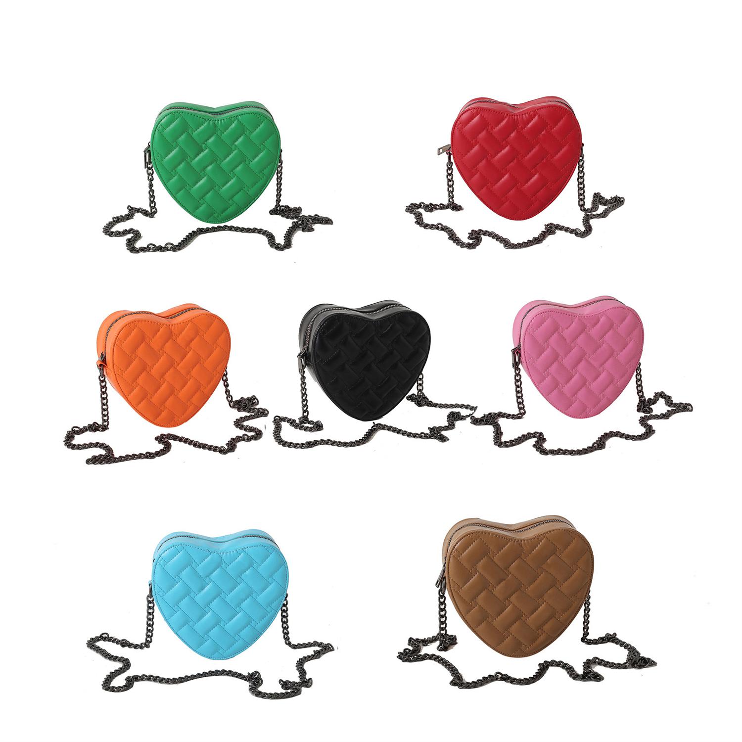 

Women s Crossbody Bag Light Luxury Texture Chain Bag Embroidered Thread K-G Heart-Shaped Model Bag Handbag зелений
