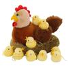 Jucărie de pluș Kawaii Pui Găină Cuib Drăguț Pui de Găină Animal de pluș realist Jucărie de Crăciun Cadouri Pentru Copii Jucării Moi Educative Pentru Copii