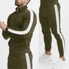 Men's Autumn and Winter New Casual Sports Suit Color Matching Style Hooded Trendy Sports Suit for Young Men