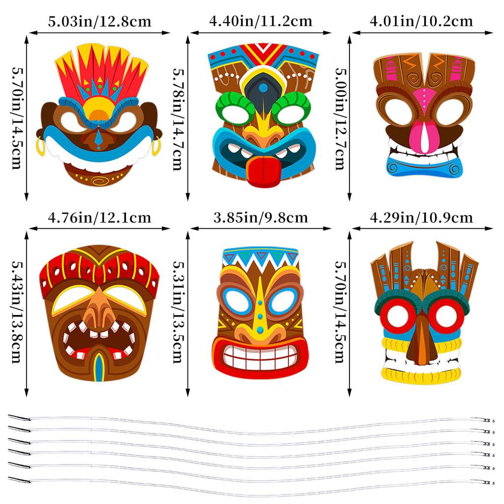 Mask Hawaiian Theme For Halloween Party Decorations Role Play Stage Performance
