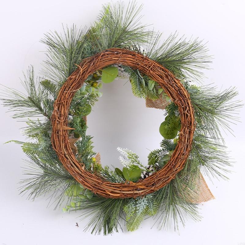  Beautiful Christmas Wreath Illuminated Pine Cone Christmas Wreath with Branches Delicate LED Outdoor Decors