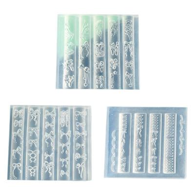 Nail Art Silicone Mold Bowknot Theme Manicure Training Tool Professional Manicure Supplies Perfect for Various Occasion