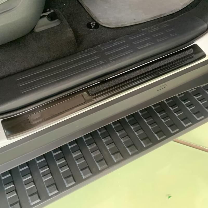 Stainless Steel Car Door Sill Scuff Plate Guard Protector Cover Trim For Toyota Land Cruiser 250 LC250 2024 Accessories 4pcs
