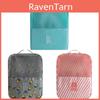 Waterproof Travel Shoe Bag With Cubic Design And Diagonal Fabric For Suitcase Packing