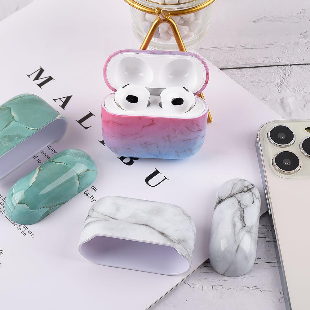 Marble Pattern Case For Apple Airpods 3 2 Hard PC Cover For Airpod Pro 2 1 3 Pro 2 Marble Protective Cases For Airpods 3 Coque