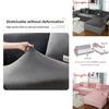 Simple Solid Color Plush Surface Sofa Protection Cover With Anti Slip Strip For Household Protection