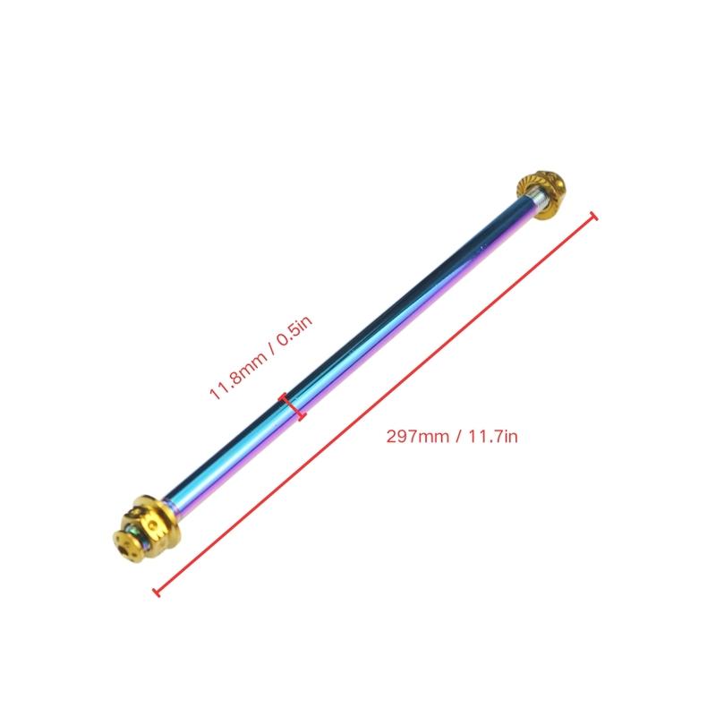 Titanium Bolt Bolt Axle Core Front Wheel Axle 1.25mm X 280mm Screw Fastener for Motorcycle Front Axle Center