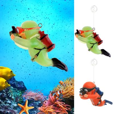 Aquarium Desktop Small Fish Tank Decoration Ornament Diver Floating Creative PVC Doll