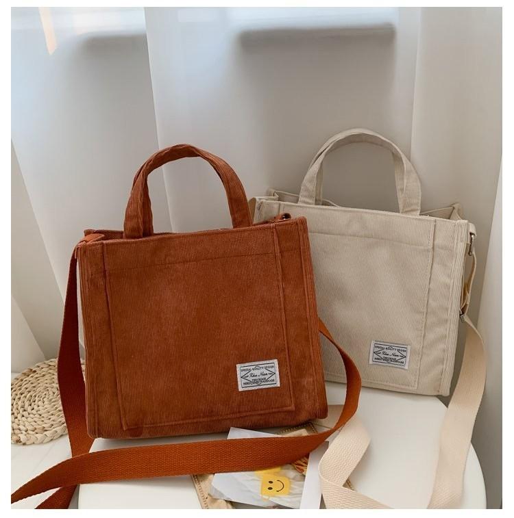 Trendy Nylon Corduroy Shoulder Bag In Multicolor For Casual Everyday Use