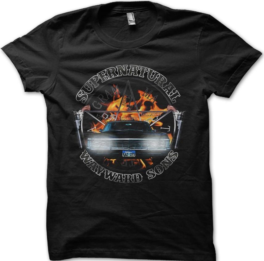 SUPERNATURAL WInchester Bros Wayward - Impala Fan tee t-shirt 9613 S разноцветный