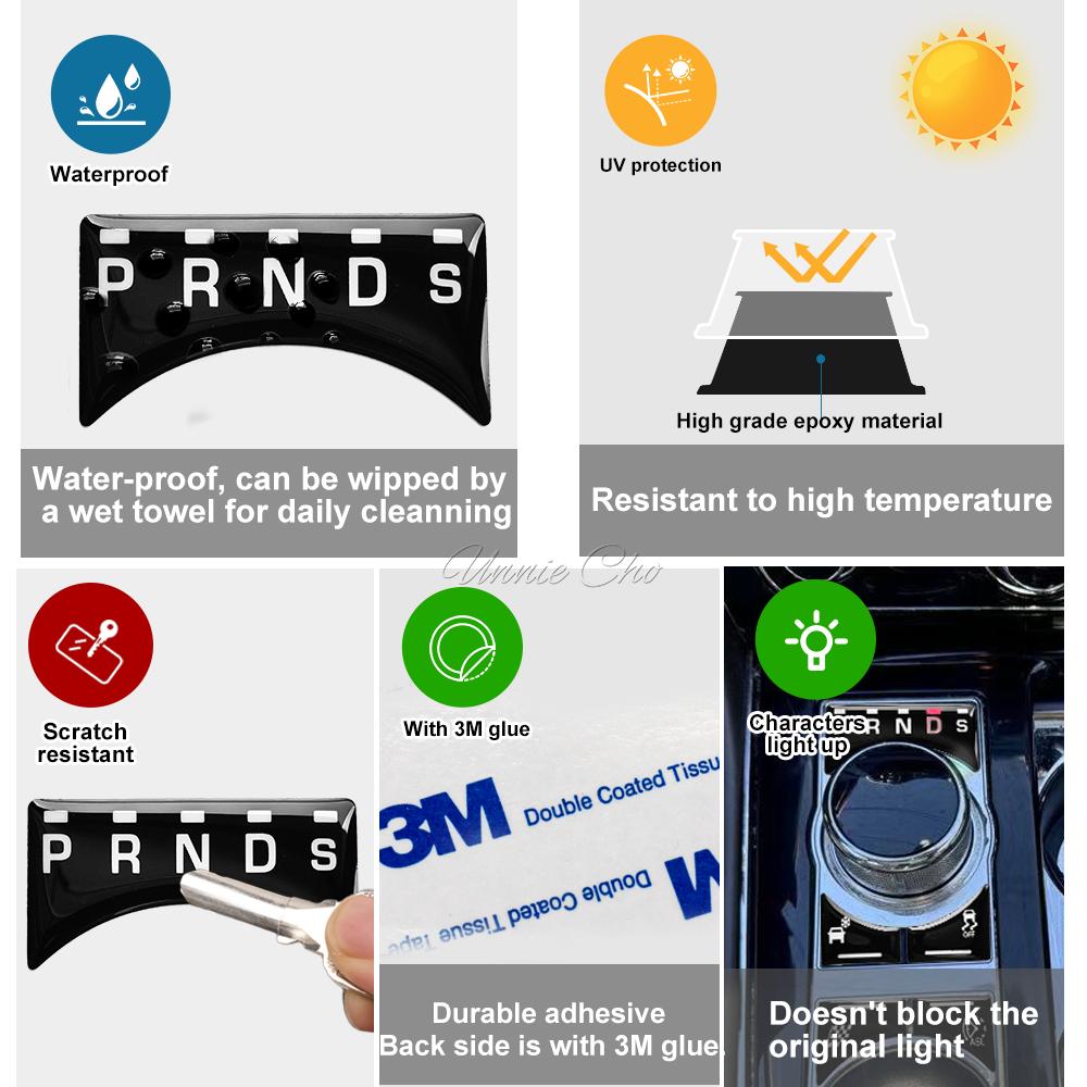 Black Epoxy Button Sticker for Jaguar XF X250 XK XKR XJ XJL Car Interior Refinishing Trim Cover for Dashboard Center Console