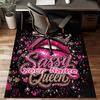 1PC Custom Name Sassy Queen Glitter Art Theme Floor Mat Ideal for Living Room, Game Rooms, Office, Bedroom,Floor Mat Playful Design