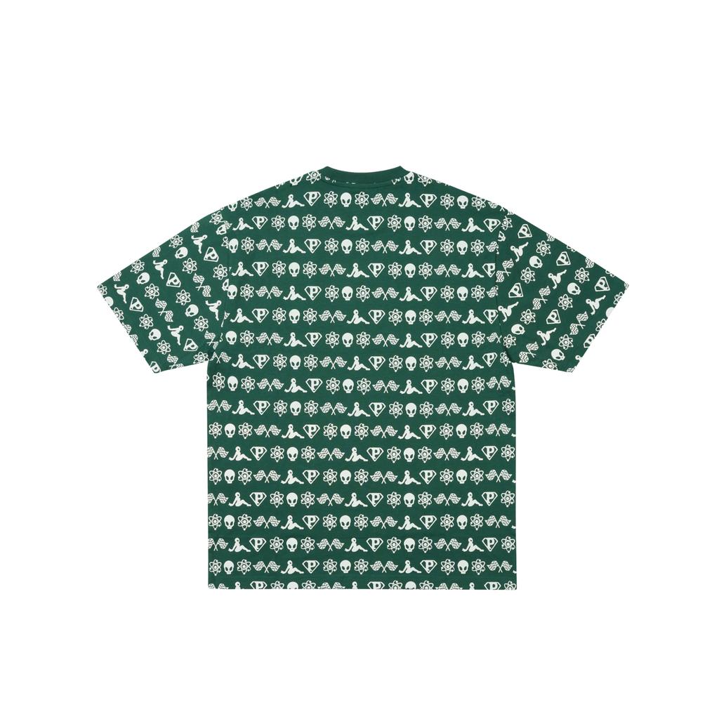 Palace Palactic T-Shirt With All Over Logo Print Crew Neck Short Sleeve Unisex Tops P28ES072