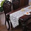 Lace Table Runner Embroidered TV Cabinet Tablecloth Dresser Table Flag Dust Cover For Wedding Christmas Table Decoration