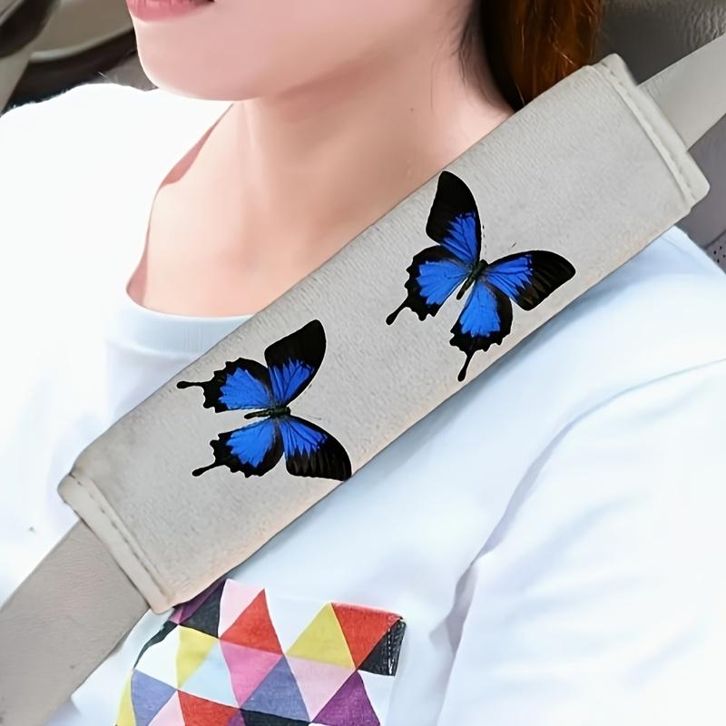 2-Piece Soft Butterfly Pattern Car Seat Belt Cover,  Car Seat Belt Shoulder Pad, Leak Proof Crossbody Bag Shoulder Pad
