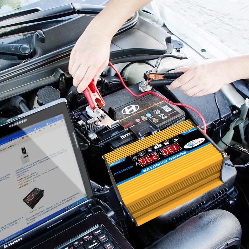 12V-220V/110V 300W Car & Home Inverter with Dual USB and Display