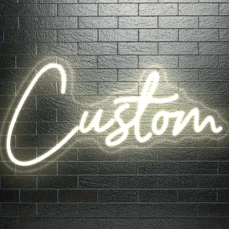 

Custom LED Neon Sign USB Powered Name Sign Personalised Wall Decor for Wedding Birthday for Parties Halloween Christmas Gifts 8inch 3letter max теплим білим кольором