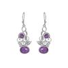 Amethyst Silver Pendant Earring Set, 925 Sterling Silver Handmade Jewelry, February Birthstone Jewelry, Dangle Earring An0448-185