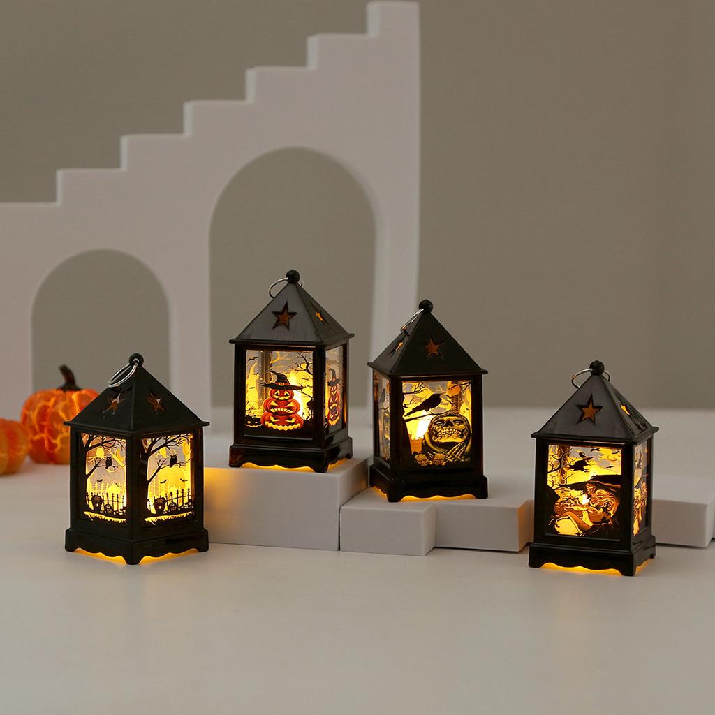 Christma Halloween LED Lanterns GhostLamp Funny Toy Projection Inside for Home Party Decor Props Birthday Party Supplies