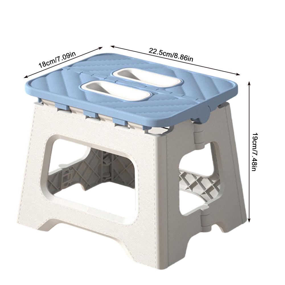 Folding Step Stool with Handle Thickened Footstool Non-Slip Foldable Stool Supports Up To 441LBS for Kitchen Bathroom Bedroom
