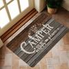 Welcome to our camper, our happy place doormat - RV welcome mat, machine washable, non-slip, perfect for living room, bedroom