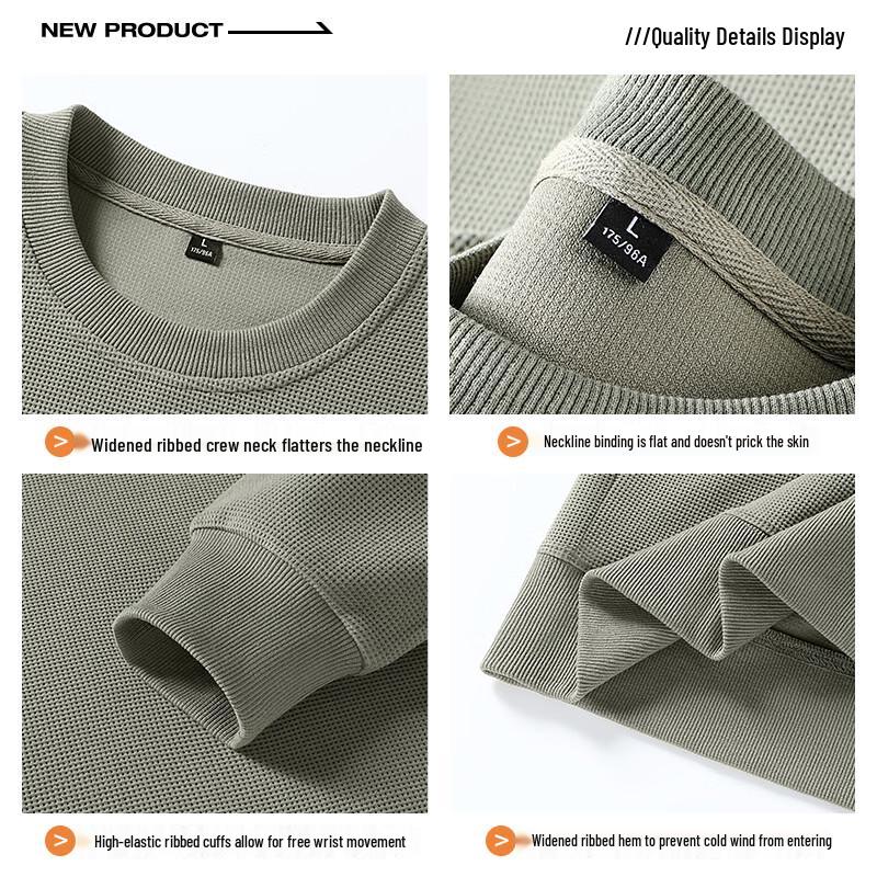JEANSWEST LIFE Men's Color-block Crewneck Sweatshirt