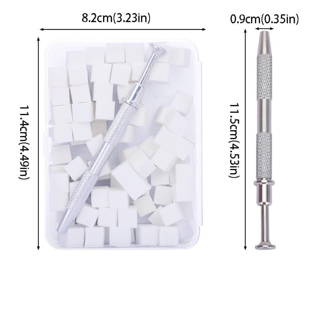 100Pcs Set Gradient Nail Brushes Gradient Color Manicure Tools Nail Sponge Grab Pen  Home Manicure белый