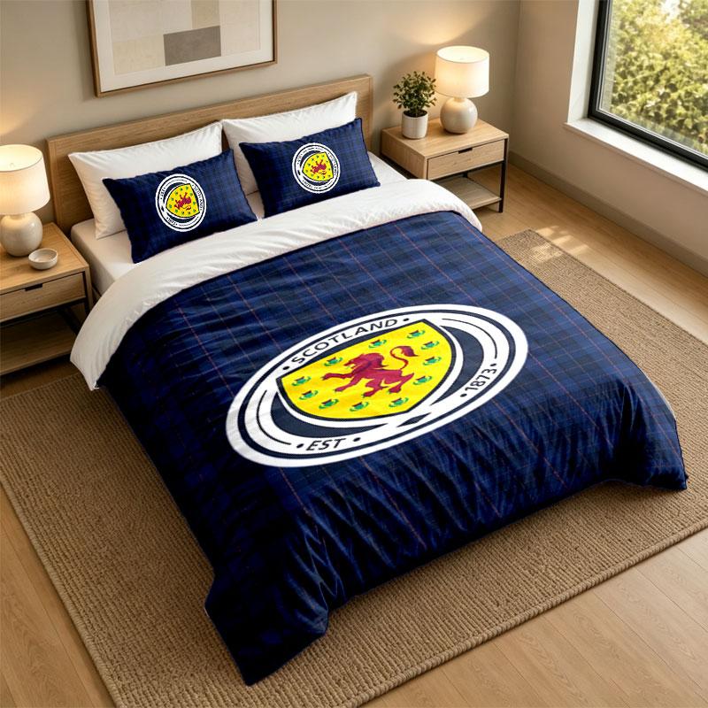 3Pcs Bedding SetScotland National Team Soft Bed Sheet and Two Pillowcases Home Bedroom Decor