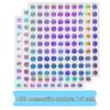 Waterproof Laser-Printed Round Nail Polish Stickers, Consecutive Numbers 1-500