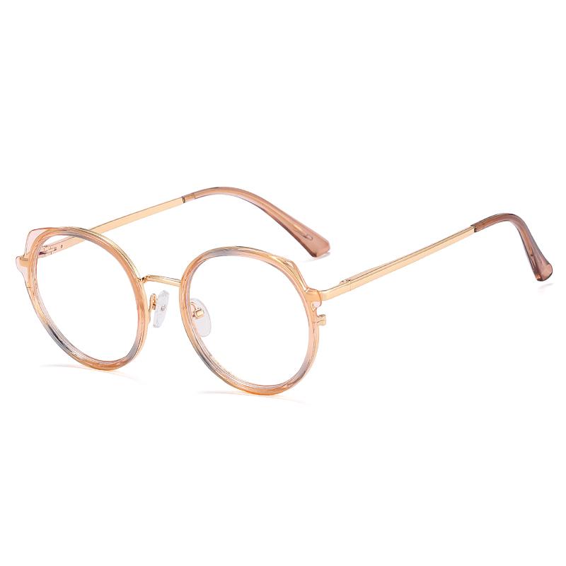 Anti Blue Light Black Clear Glasses Frame Women Fashion Round Transparent Trendy Optical Eyeglasses for Ladies Oversize Eyewear