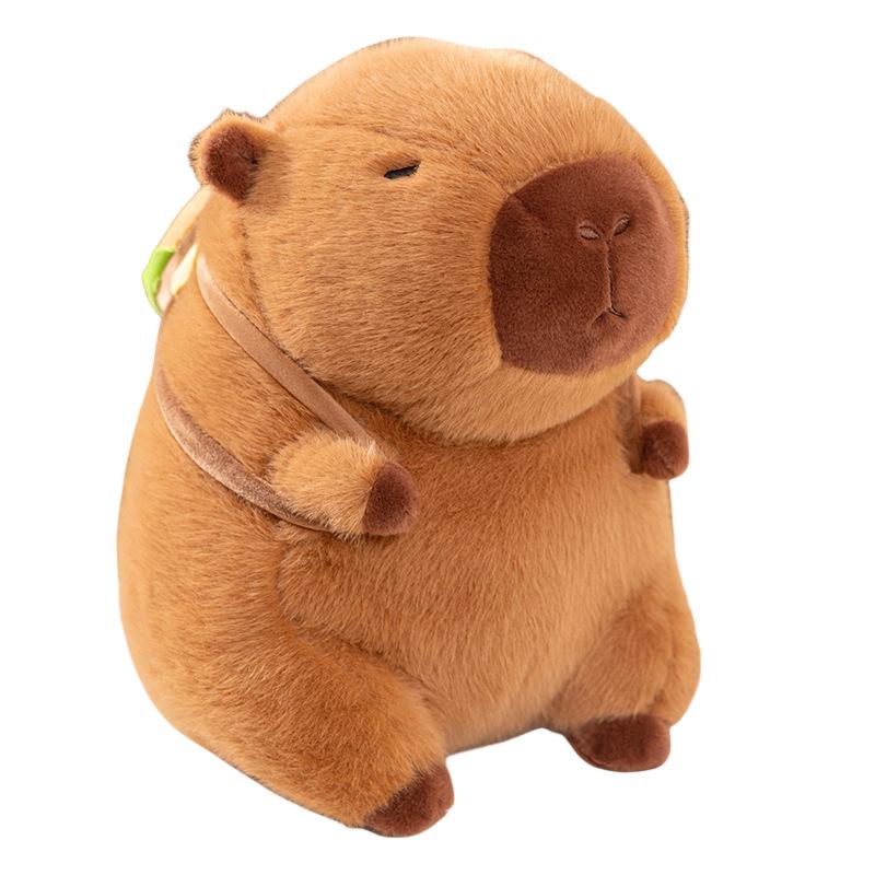 Cute Kapibala Hamburger Backpack Capybara Doll Plush Toy Guinea Pig Doll Children's Pillow Girl