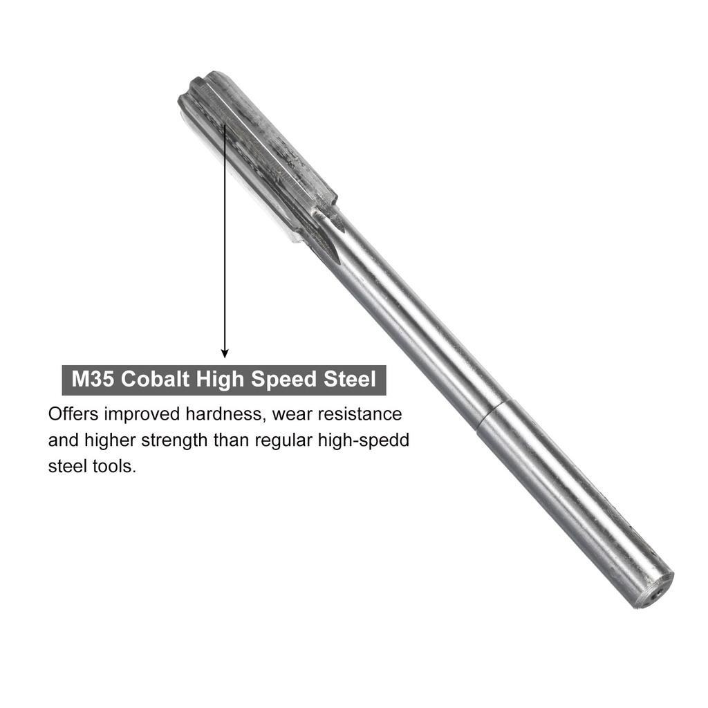 Chucking Reamer 2.5mm-13mm H7 Machine Reamer Straight Flute M35 High Speed Steel Reamer Bit for Steel Aluminum Plastic Wood
