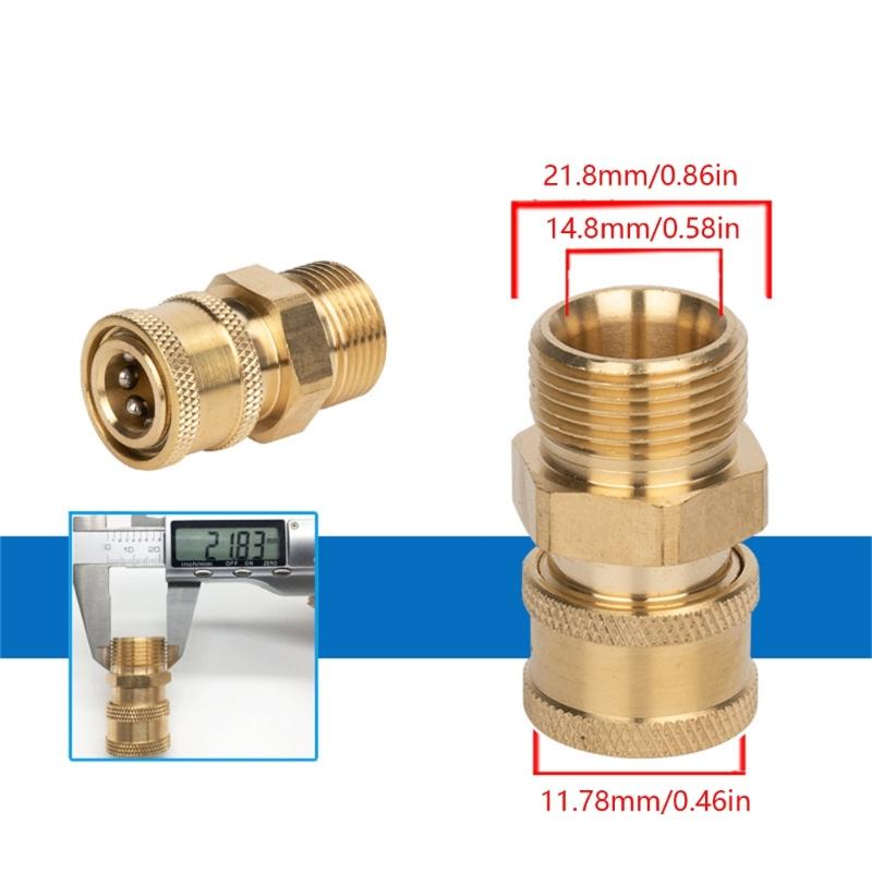 Copper Pressure Washer Adapter with Threaded Coupler Design for Hoses and Matching Cleaning Equipment Fittings