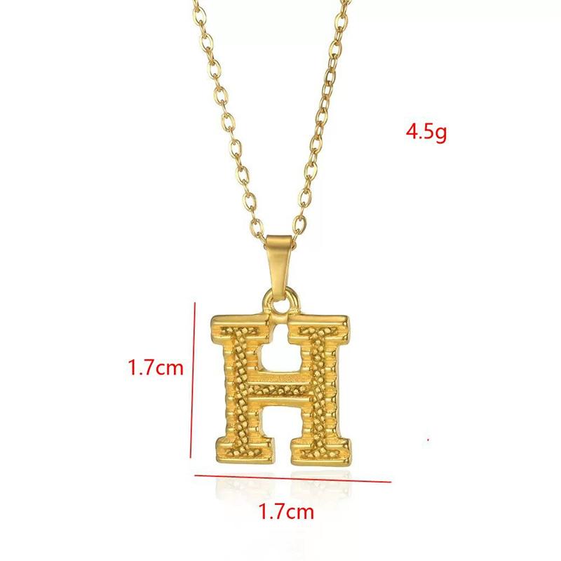 Stainless Steel Initial Necklaces For Women Men Gold Color Letter Necklace Pendant Jewelry Male Female Neck Chain Birthday Gift
