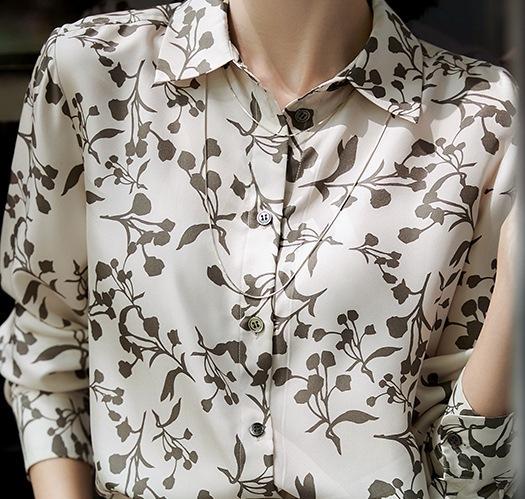 1116 European and American style women's cardigan long-sleeved shirt 1D printed butterfly versatile top
