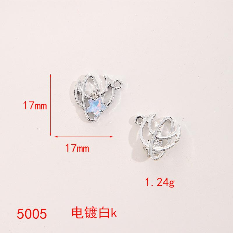 Baroque Bow Water Drop Pendant Pendant Diy Handmade Peach Heart Earrings Hand Necklace Material Bag Accessories