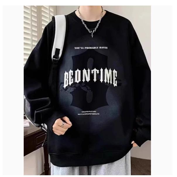 Men's Trendy Round Neck Thickened Hoodie for Autumn/Winter